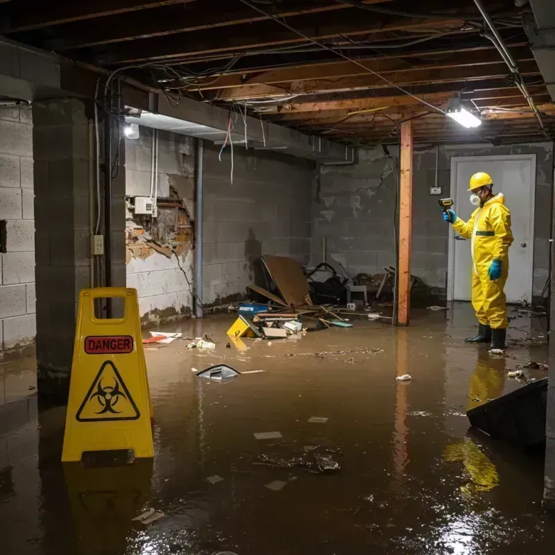 Flooded Basement Electrical Hazard in Springfield, MO Property